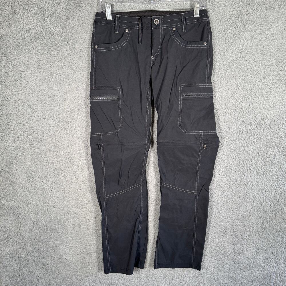 KUHL Kliffside Convertible Pants Women’s 4 Short Light Gray Hiking Outdoor Cargo